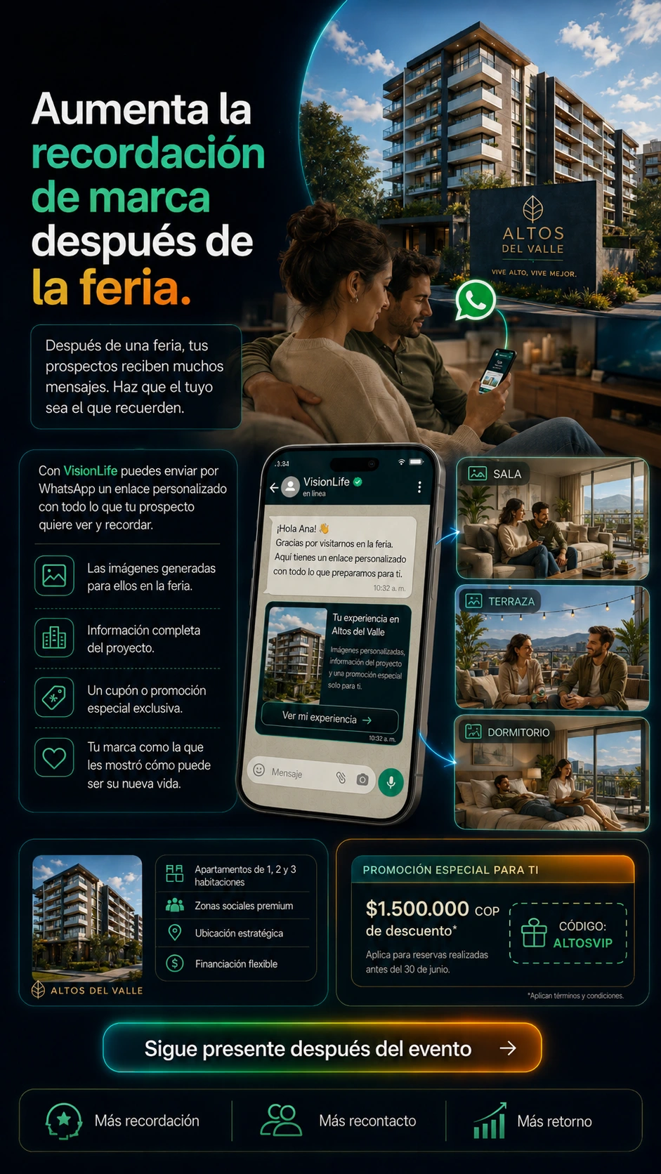 Aumenta la recordación de marca después de la feria.